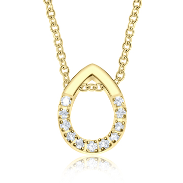Gold Plated Necklace Silver SPE-2951-GP
